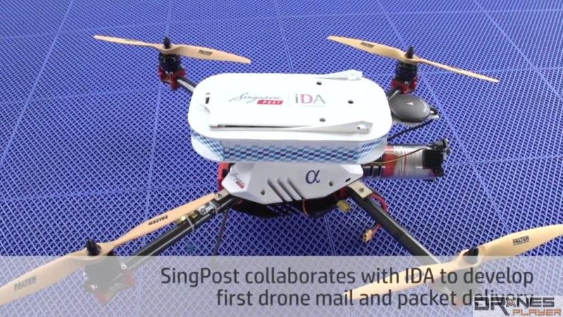 新加坡郵政採用特製的無人機來進行今次的空中送件測試