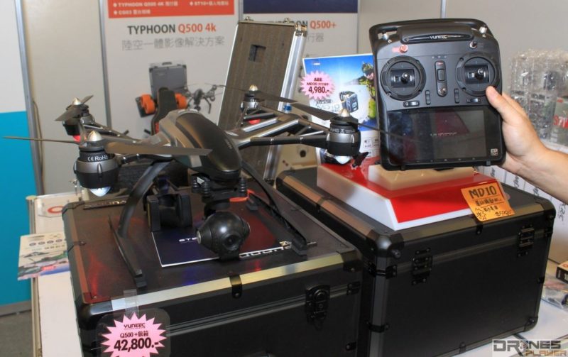 另一款在資訊月台北場上展出的 Yuneec Q500 4K，主打 4K 超高清空拍功能，是大疆DJI Phantom 3 Professional 的主要競爭對手。