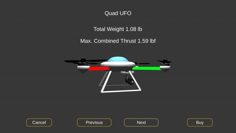 Android 版本《Quadcopter FX Simulator》備有免費版和收費版，分別在於收費版可選擇更多場景及航拍機款。