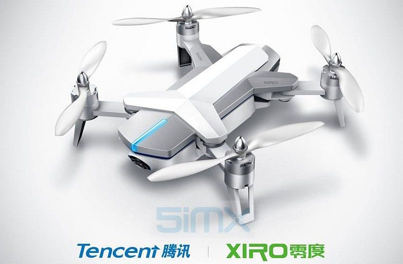 網上流出一張疑似是騰訊無人機的宣傳圖片，圖中明確印上「Tencent 騰訊」 及「XIRO 零度」的標誌。