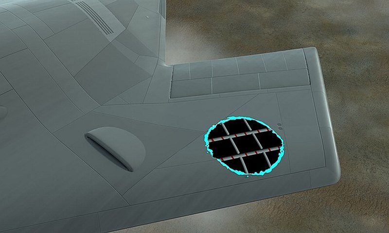 具備 Survivor 技術的無人機機翼和機身內布滿鋪有黏合劑的納米碳管。