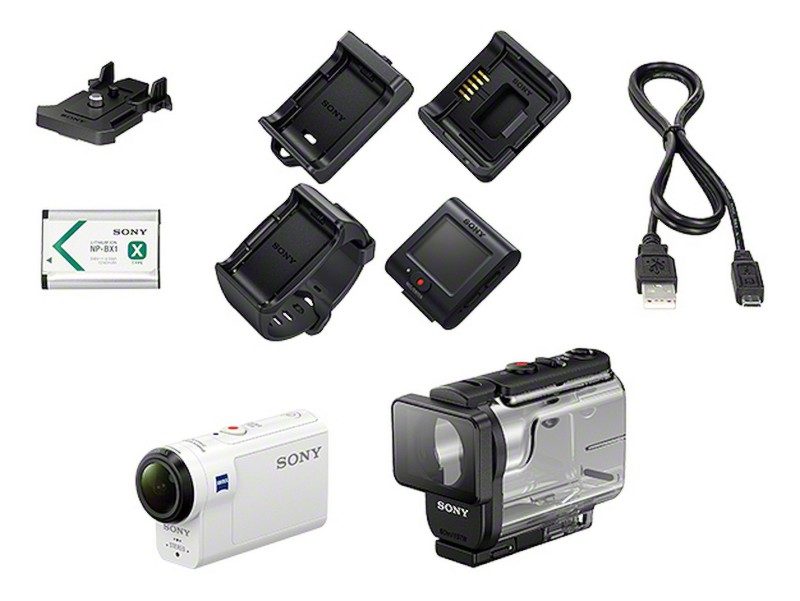 Sony FDR-X3000 與 HDR-AS300 運動相機的配件一覽。