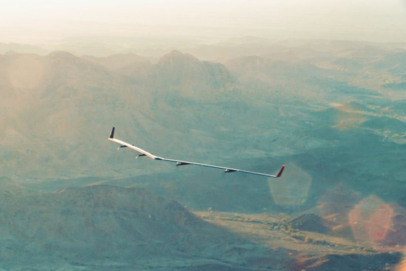 Facebook 早前試飛 Aquila 無人機的原型機，機體尺寸為預計最終版本的五分之一。