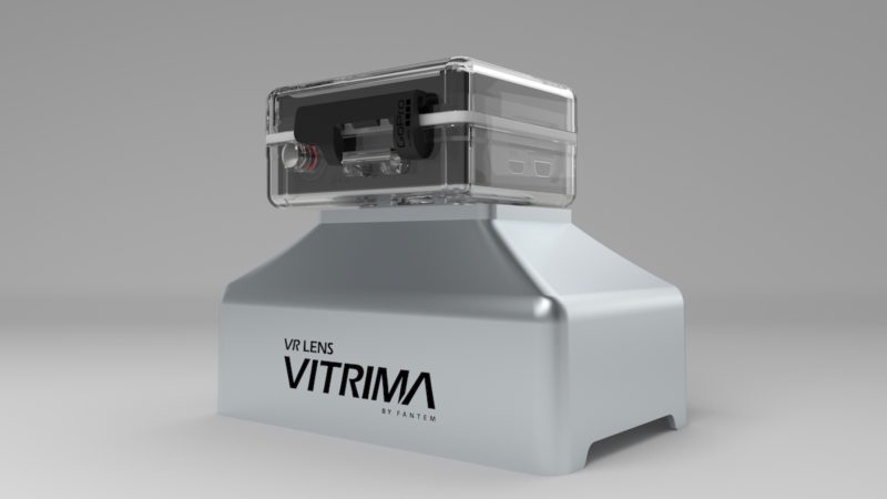 Vitrima 3D Lens 的機身大小為 3.7 x 2.3 x 2.1 吋，比 GoPro 運動相機還要大。