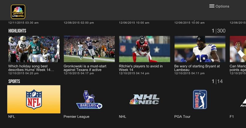 利用《NBC Sports》app 再搭配 Gear VR 眼鏡，用戶便能夠收看VR 奧運影像，不過需要登記和付費。