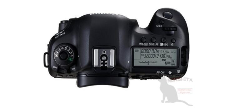 Canon EOS 5D Mark IV 機頂布局跟上代 5D Mark III 幾乎毫無差異。
