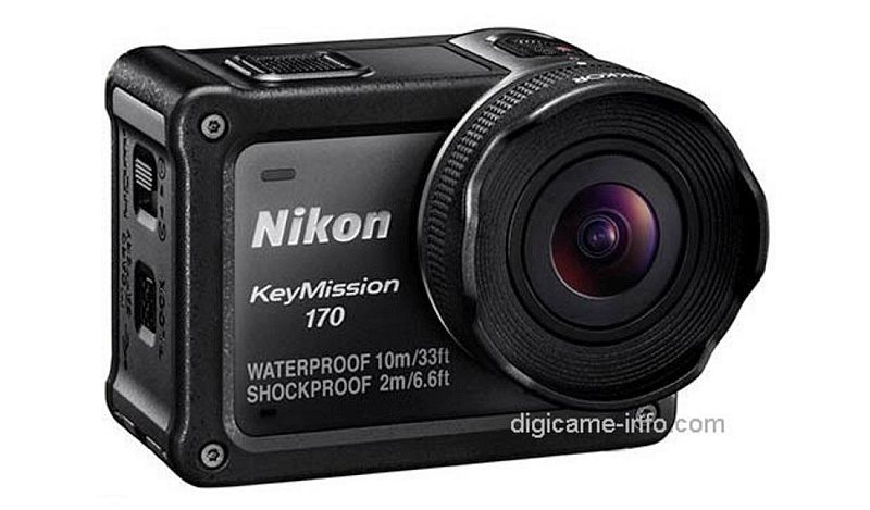 Nikon KeyMission 170 設有一支 170 度超廣角的 F2.8 光圈鏡頭