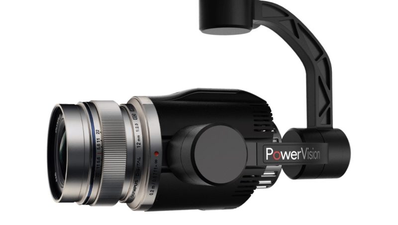 PowerEye空拍機設於機底的航拍相機支援4K超高清攝錄，而且可替換各款 micro 4/3鏡頭。