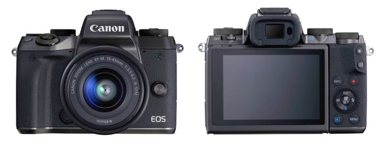 Canon EOS M5 機身正面和背面