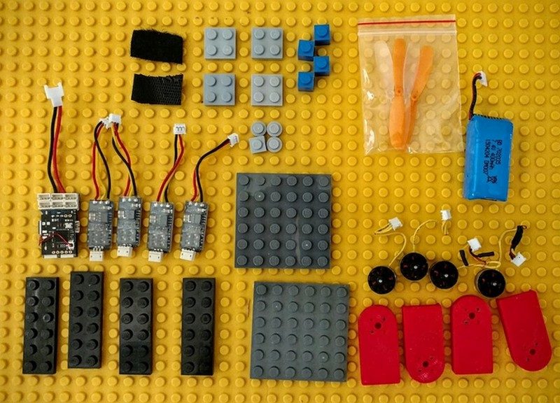 Digital Sky Mini 無人機除了電子零件外，機身、飛行框架等配件全部由 LEGO 積木裝嵌，過程中無需焊接和黏合劑接合。
