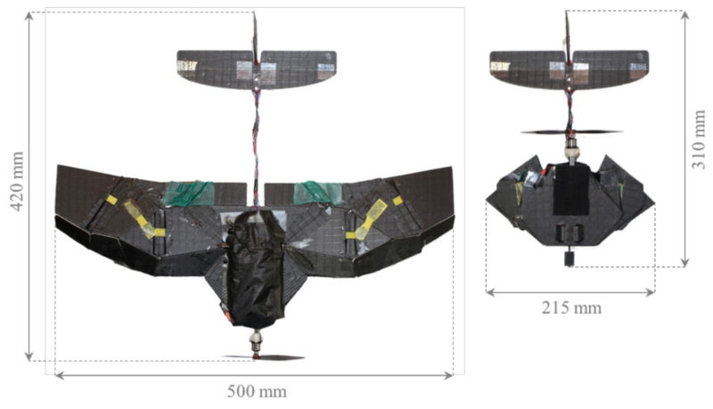 甲蟲啟發折疊定翼無人機