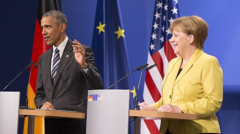 奧巴馬過往多次到訪德國與默克爾會談。
