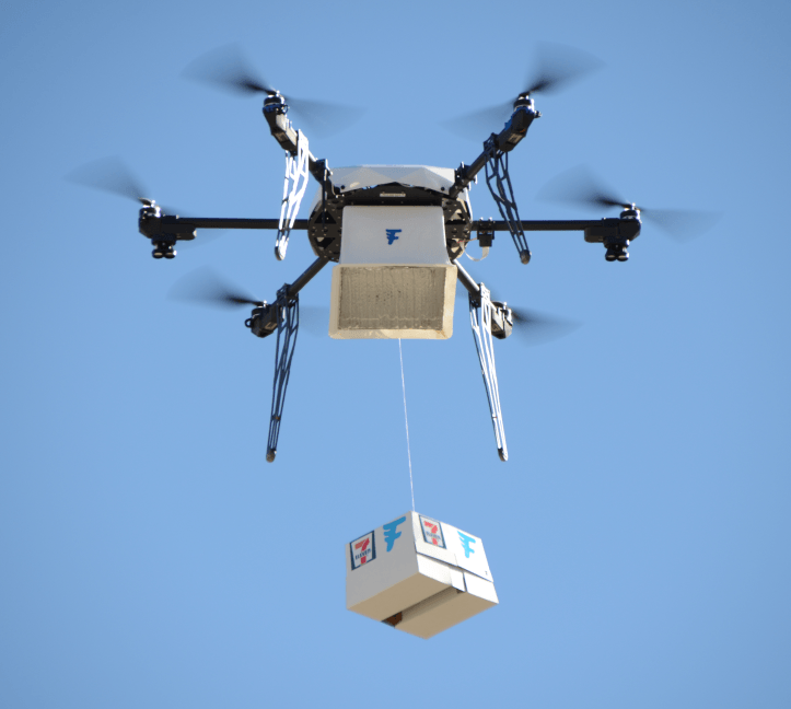 Flirtey 與 7-11 合作提供無人機送貨服務。