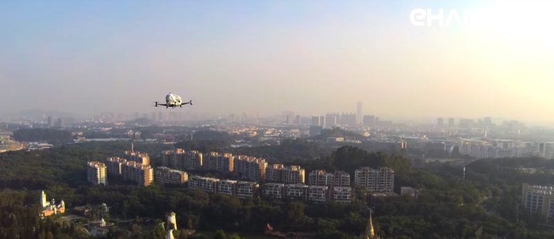 廠方聲稱，Ehang 184 載人飛行器已在中國境內進行逾 200 次試飛測試。