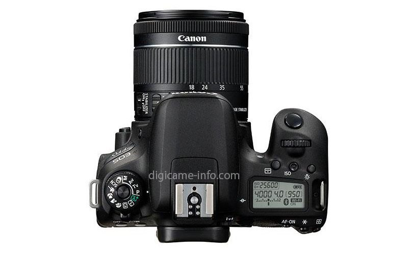 Canon EOS 77D 機頂介面布局