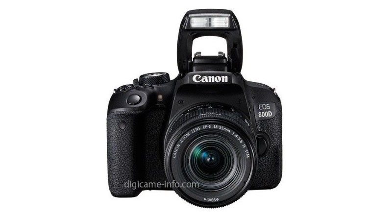 Canon EOS 800D 機身正面（圖片來源：翻攝自 DigiCame Info）