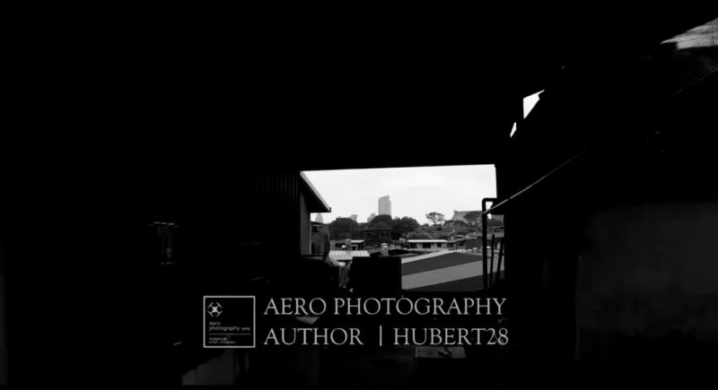 休伯特的空拍影片中有不少穿越屋頂的畫面。
