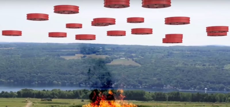 Drone Hopper 消防無人機更可用集群方式操作，以應付大範圍的火場。