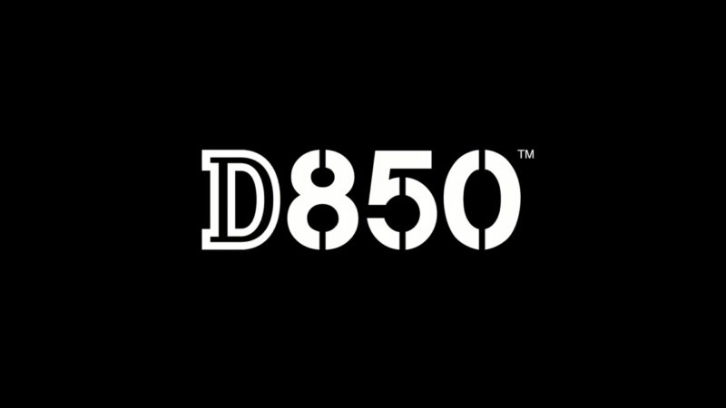 Nikon D850 標誌（Nikon 宣傳片截圖）