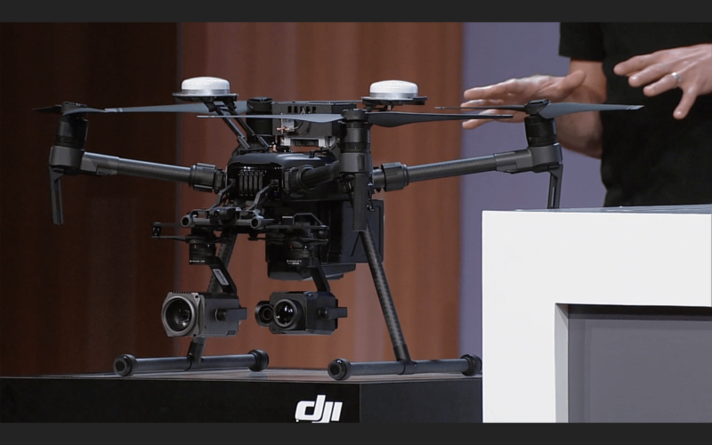 發佈會中展示出 DJI 商業應用的無人機。