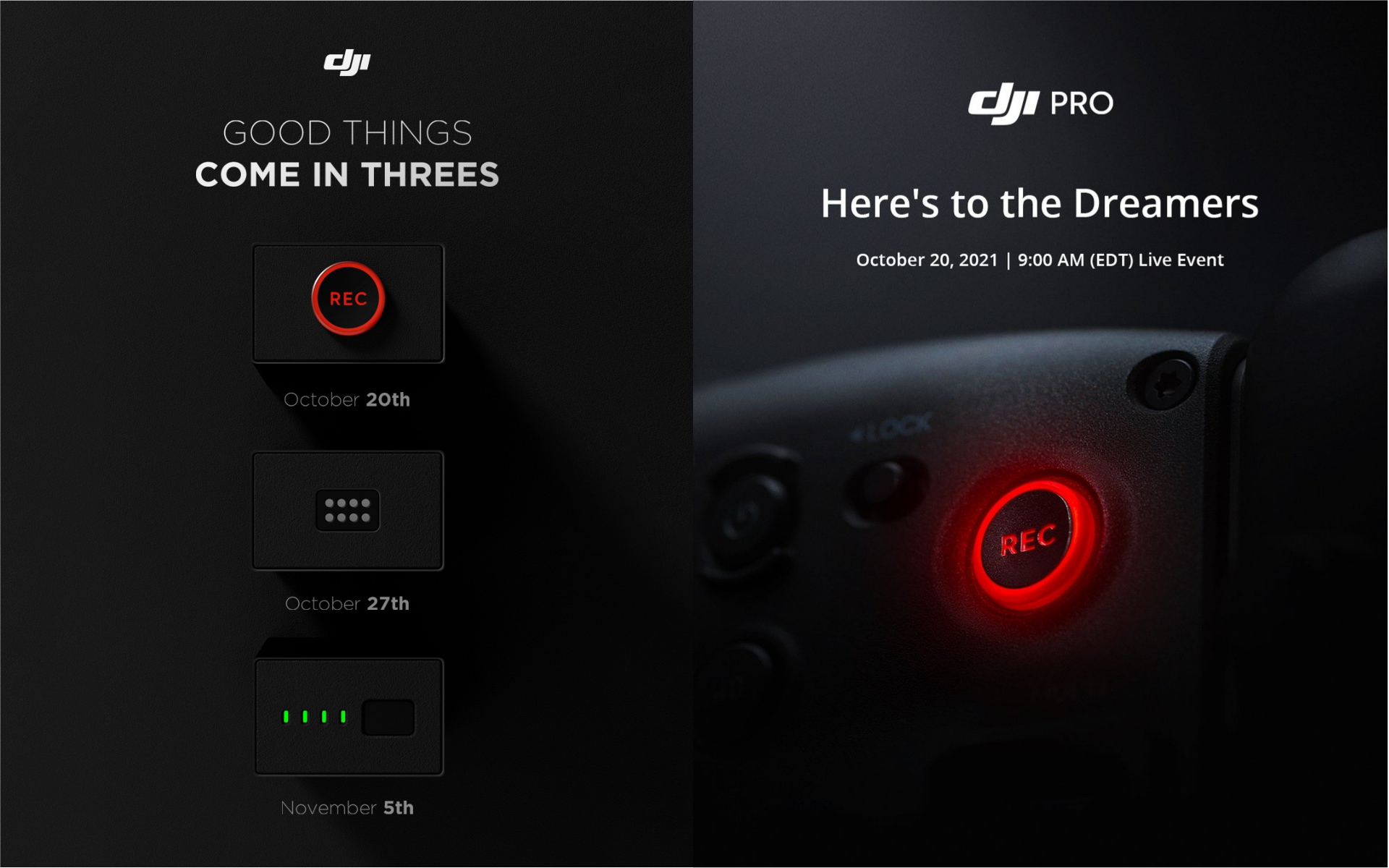 DJI 官方預告「好事三連」　直接秀出三個發佈日期　會是什麼新品？