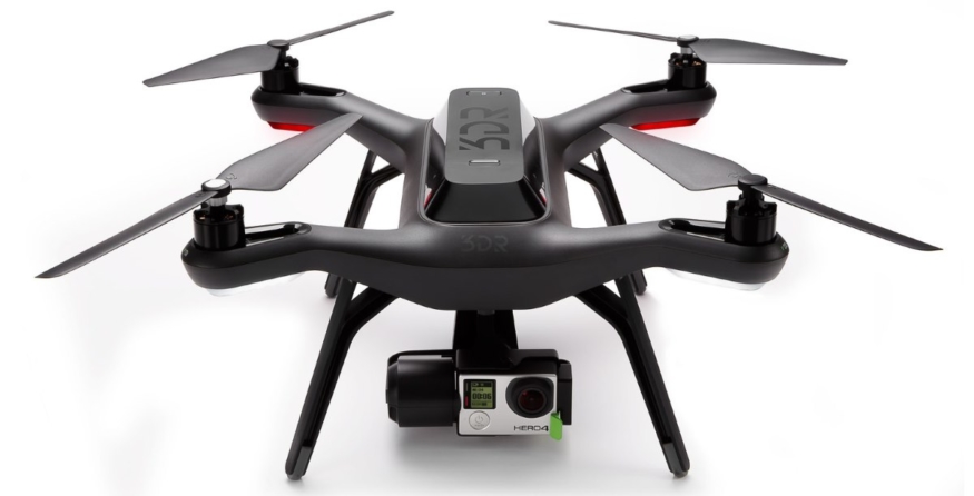 3D Robotics 旗下的無人機仍然不設航拍攝影機，GoPro Ｈero 4 系列運動攝影機遂成其必然之選。
