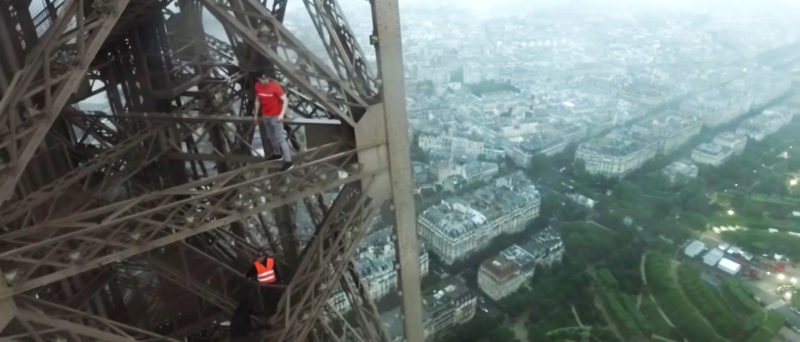 巴黎鐵塔 航拍 攀爬