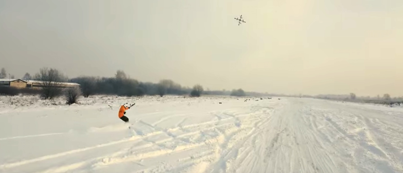 droneboarding 無人機 滑雪