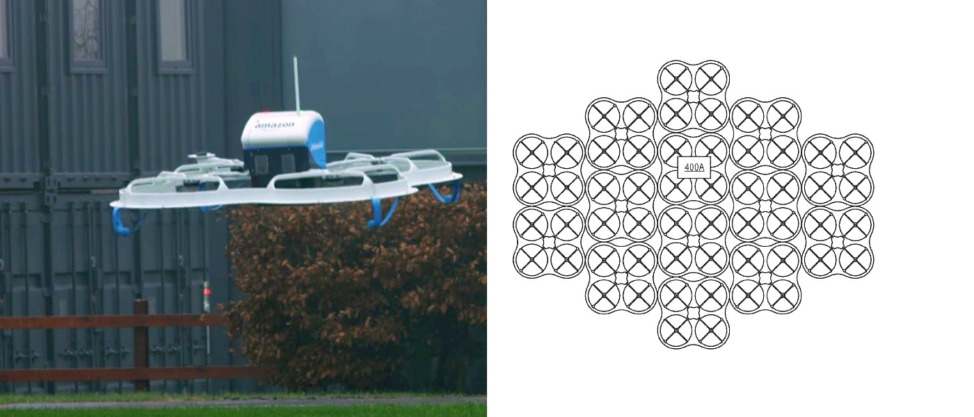 亞馬遜集群無人機專利圖曝光　合體變身巨型運輸機