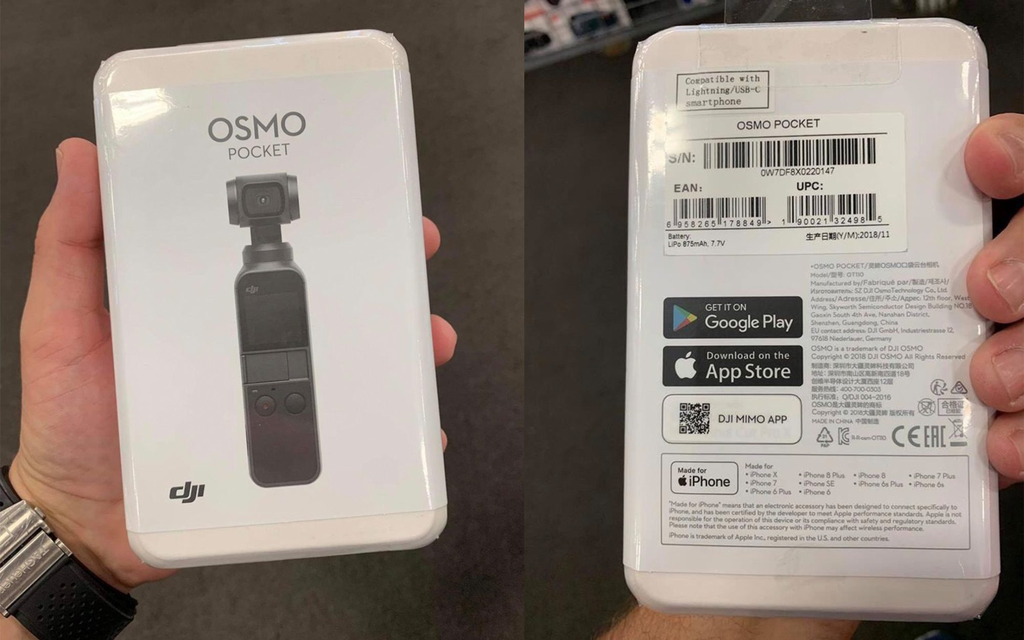 DJI Osmo Pocket 產品包裝也曝光　擠掉 Phantom 5 面世可能性？