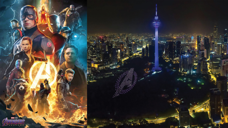 喜迎 Avengers 4 首映　300 無人機夜空中拼鋼鐵俠頭盔等圖案