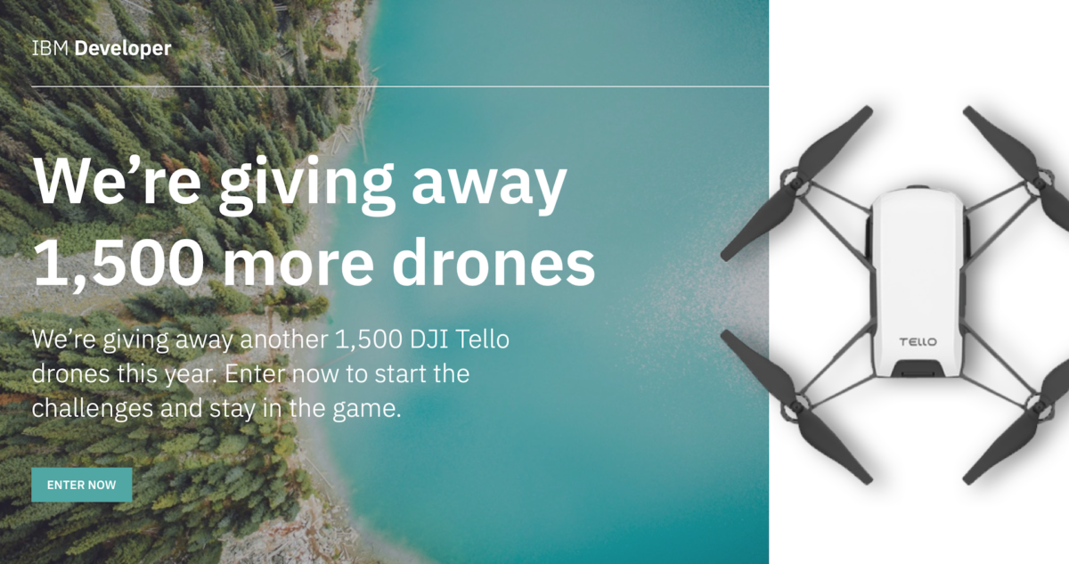 IBM 送出千五架 DJI Tello　鼓勵開發人員編碼創救災無人機應用