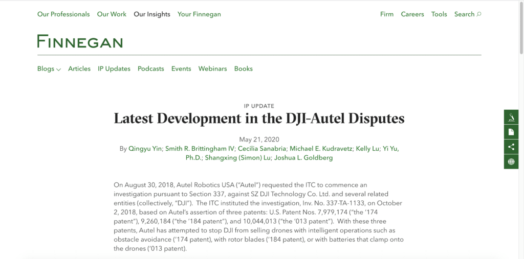 Autel vs DJI 專利戰發展峰迴路轉　最後可能只是虛驚一場