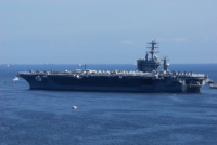 伊朗半官方通訊社發佈美軍航母照片　聲稱由革命衛隊無人機拍下