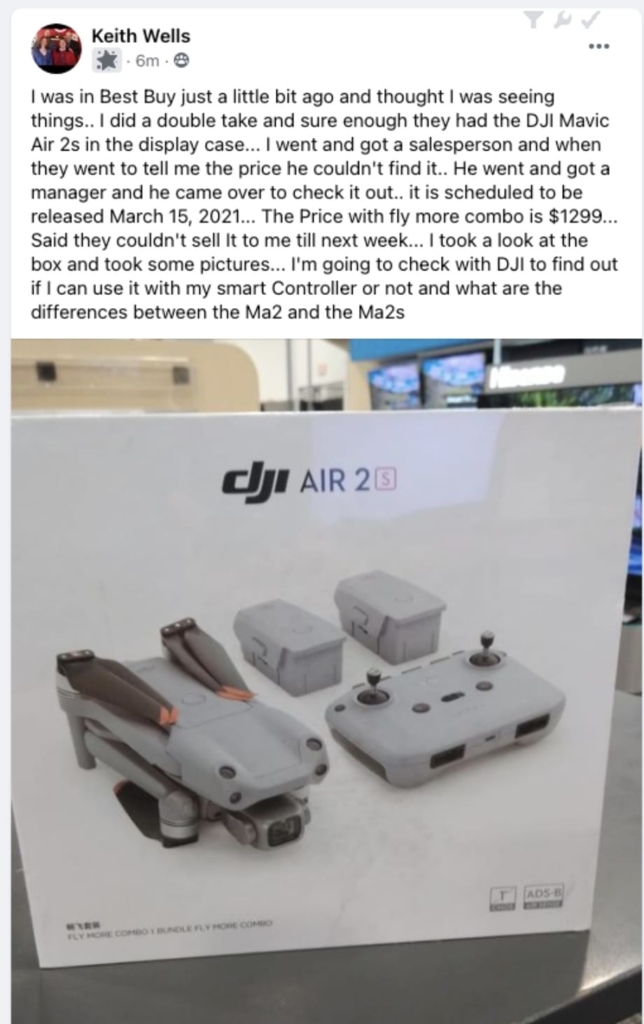 更多 DJI Air 2S 規格曝光　網上首見開箱影片